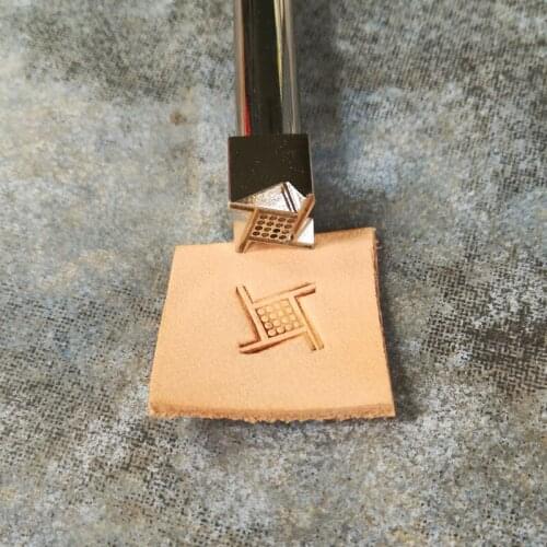 Advanced steel straw mat pattern Hand-work unique design leather working tools carving punches stamp craft