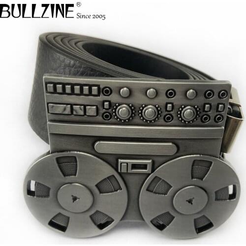 Bullzine zinc alloy retro Music player belt buckle jeans gift belt buckle Free PU belt FP-02831 drop shipping