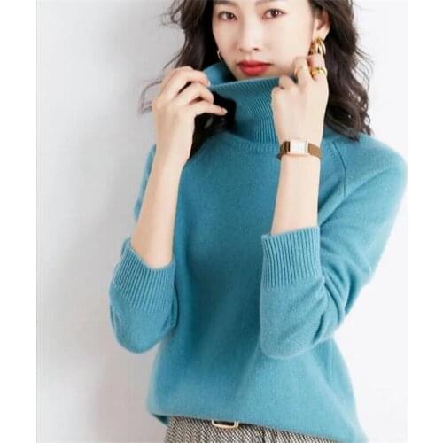 Turtleneck Pullovers Sweater For Women Warm Thick Soft Basic Gray Knitted Jumpers Autumn Winter Tops Womens Turtleneck Sweaters