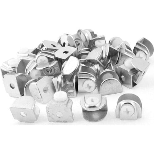Adjustable 5-9mm Thickness Glass Shelf Bracket Clamp Holder Support 40 Pieces