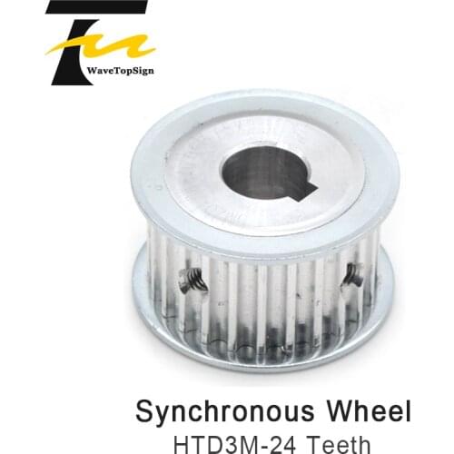 Wavetopsign Synchronous Belt Pulley HTD3M-24T Tooth Aluminum Alloy Synchronous Wheel Adapted 86HS Stepper Motor