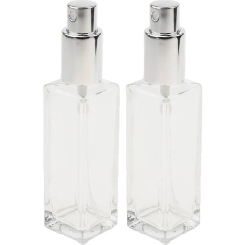 2x 30ml Glass Spray Bottle Refillable Perfume Empty Bottles Travel
