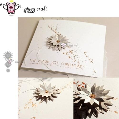 Piggy Craft metal cutting dies cut die mold 3Pcs Flower decoration Scrapbook paper craft album card punch knife art cutter die