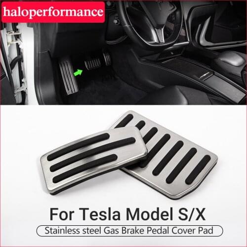 Tesla S Car Foot Pedal Pads Covers For Tesla Model S Accessories Aluminum Alloy Accelerator Brake Rest Pedal Tesla Model X New