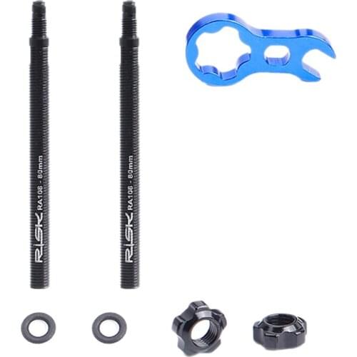 RISK French Mouth Extension Rod Road Tire Extension Nozzle Wheel Set Bike Valve Mouth Extension Rod with Tool