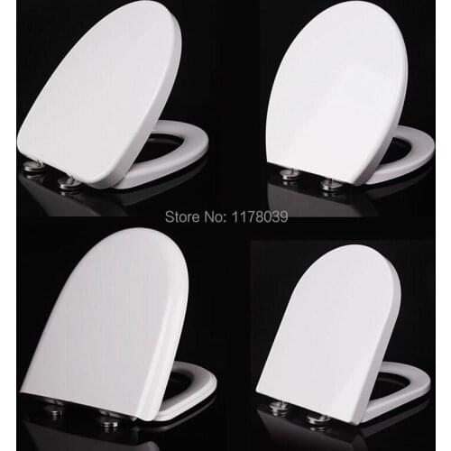 Urea-formaldehyde UF Board U/O/V type toilet seats cover,High quality Universal thickened Slow-Close toilet seats lid,J17552