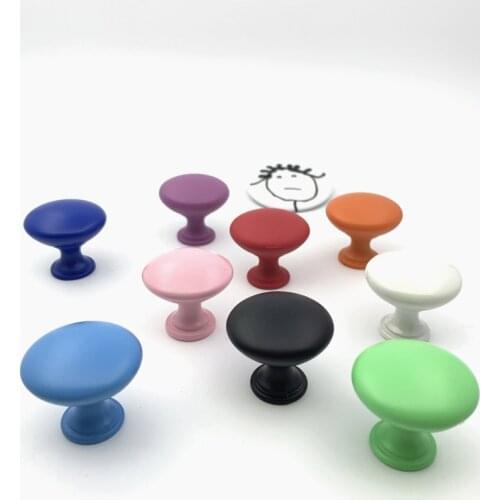 LCH Top Quality Candy Colored Zinc Alloy Cabinet Knobs Plastic Surface treatment Drawer Knob for Kids/Children mushroom Knobs