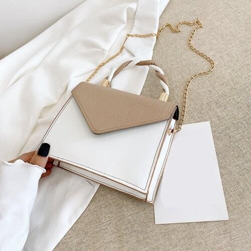 Stone Pattern Shoulder Crossbody Messenger Bag for Women PU Leather Contrast Color Shoulder Bag Ladies Mini Top-handle Handbag