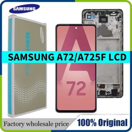 6.7" Original AMOLED For Samsung Galaxy A72 A725 A725F/DS LCD Display Touch Digitizer Screen For Samsung Galaxy A72 SM-A725F LCD