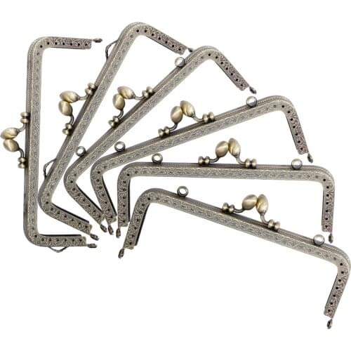 10PCS Arch Metal Purse Frame Handle for Clutch Bag Handbag Accessories Making Kiss Clasp Lock Bags Hardware 15/18/20.5CM