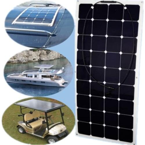 100w Flexible Solar Panel Cell Module System RV Car Marine Boat Home Use 12V /24V DIY Kit Solar Panels painel