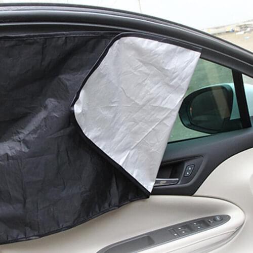 1 Pair Car Sun Insulation Curtain UV Protection Magnetic Cover