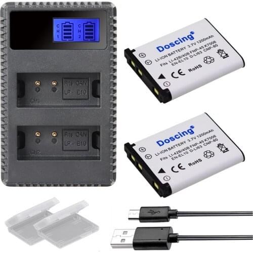 2x Li-40B Li-42B Li40B Li42B Battery+LCD Charger for Olympus D-630 D-720 D-725 IR-300 FE-20 FE-150 FE-160 FE-190 FE-220 FE-230
