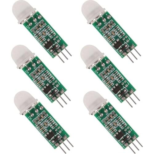 6pcs/lot Human Motion Sensor HC-SR505 Module Mini Infrared PIR Detector Module High Power Digital Measurement Fit For Arduino