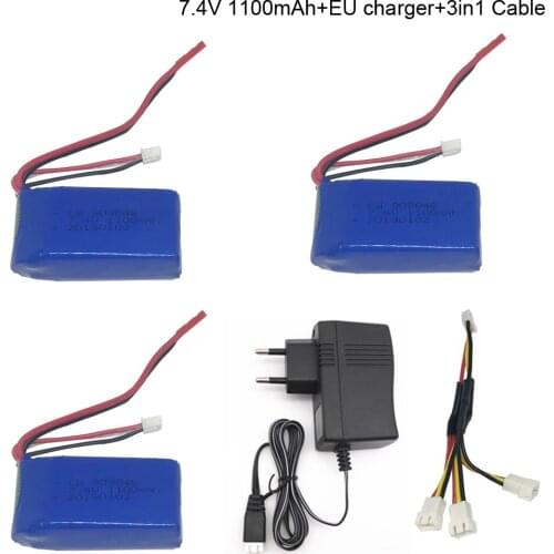 7.4V 1100mAh Helicopter LiPo Battery with charger set for WLtoys A949 A959 A969 A979 V912 V913 V353 k929 V262 L959 T23 T55 F45
