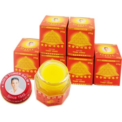 1PC Vietnam Gold Tower Balm Active Cream 20g/bottle Relieving Itching Muscle Joint Rheumatism Pain-Killer Detumescence Ointment