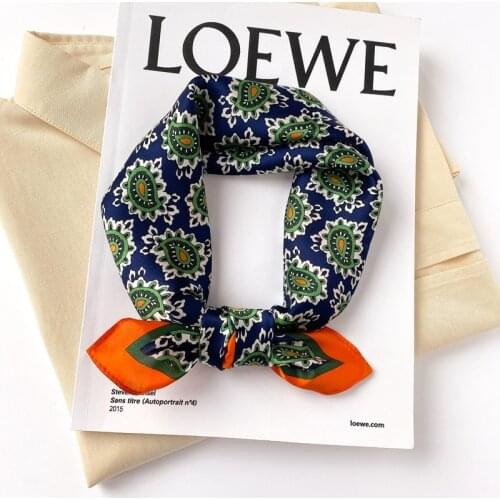 Brand 2020 Winter Scarf 100% Silk Scarves Spring Square Satin Hijab Small Squares Female Pashmina Poncho Foulard Bandana Shawl