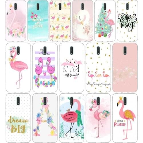 105 Cute Summer Tropical Tropic Flamingo gift Soft Silicone Tpu Cover phone Case for Nokia 2.1 2.3 3 3.1 4.2 5 5.1 Plus 7.2 6 8