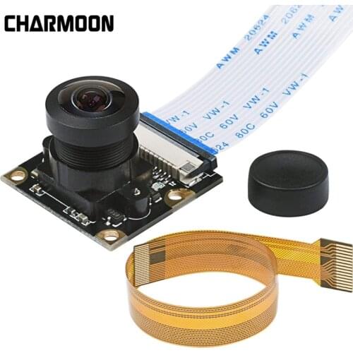 For Raspberry Pi 3 B+ 4 B Camera Night Vision Wide Angle Fisheye 5M Pixel 1080P Camera for Raspberry Pi 4 Model B