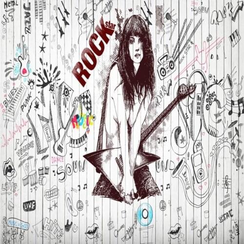 Dropship Colomac Photo Wallpaper Custom Personality Rock Beauty Graffiti Wallpaper Wall Cover Living Room papier peint mural 3d