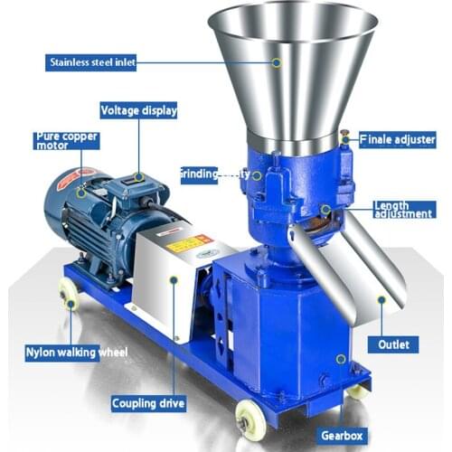 220V/380V Small Feed Pellet Machine Household Chicken Duck And Fish Breeding Equipment KL-150 Wet And Dry Feed Machine