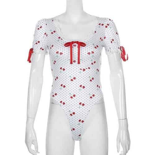 Adult Baby Romper Adult Onesie ABDL Lace Accessories Strawberry Print Adult Bodysuit For Women