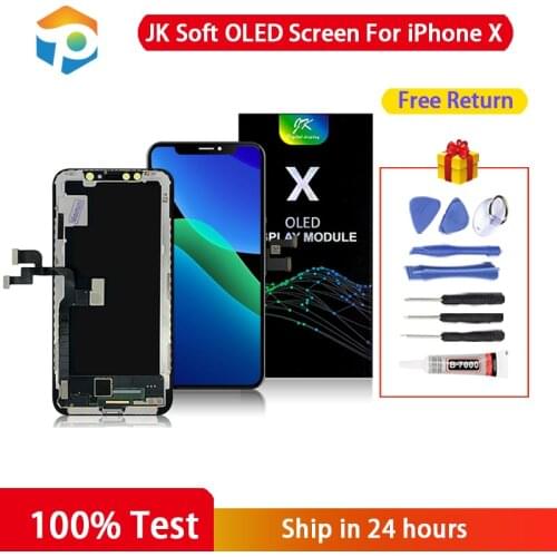 JK Soft OLED Display For iPhone X Screen Replacement with Great 3D Touch Digitizer No Dead Spot Gread AAA