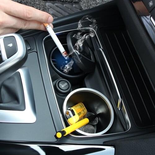 2017 new Car styling LED sticker ashtray for Lada Granta Kalina Priora Hyundai Solaris Tucson 2016 I30 IX35 I20 Accessories