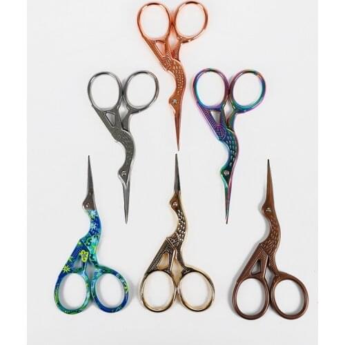 Makeup Embroidery Nail Scissors Toe Horny Scissors Beauty Makeup Sewing Tools Durable Stainless Steel Retro Scissors