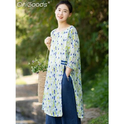 Женские рубашки с принтом ORIGOODS China At AliExpress