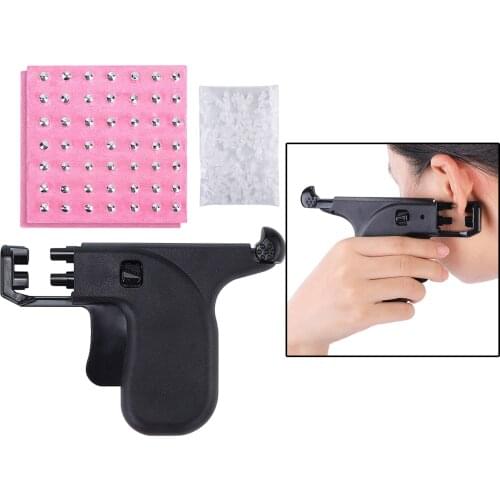 Professional Steel Ear Nose Body Piercing Gun with 98pcs Studs Tool Kit DIY