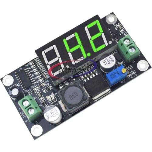 LM2596 XH-M136 adjustable voltage reduction module DC power supply digital green display DC-DC wide voltage