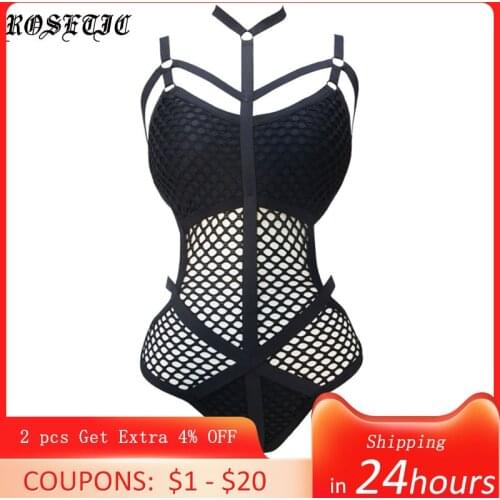 Rosetic Black Swimwear