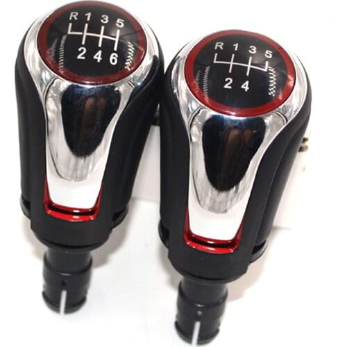 For Volkswagen VW Golf 7 MK7 Golf 5 Golf 6 Car gear knob 5 6 Speed Gear Shift Knob Lever with chrome part car accessories