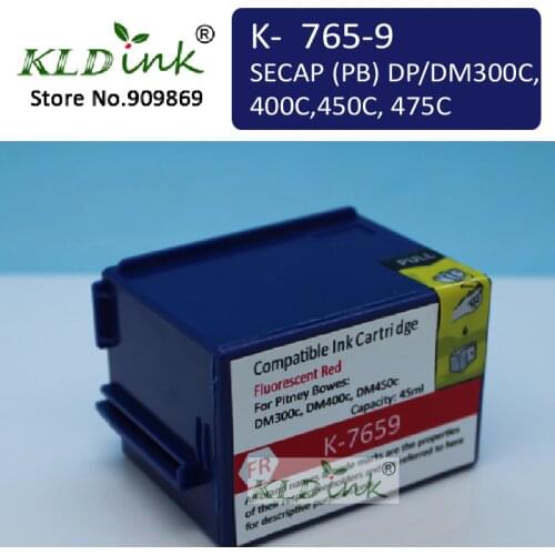 Compatible Fluorescent Red 765-9 Postage Meter Ink for SECAP (PB) DP300C, DP400C, DP450C, DP475C Franking machines