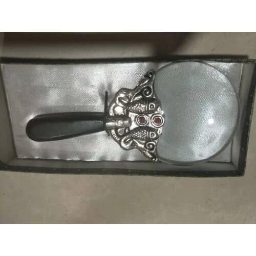 Ming Dynasty old silver&glass magnifier