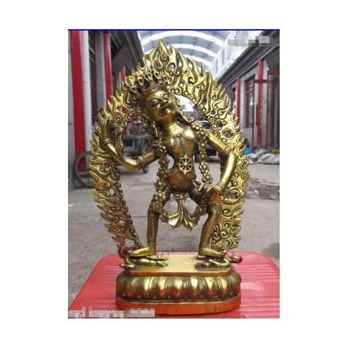 Tibet Fane A Gilt Bronze Statue Vasya-Vajravarahi Feminine Divinities Buddha Copper Brass Protect Pray