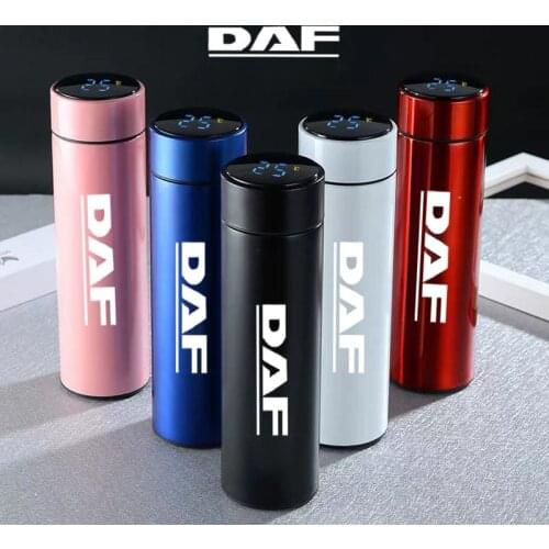 500ML Intelligent Thermos Temperature Display Customize Logo Stainless Steel Vacuum Water Cup For DAF XF CF LF VAN Coffee Cup