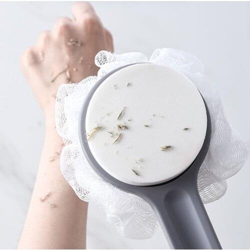 Bath Brush Long Handle Sponge Shower Ball Back Leg Body Skin Exfoliating Scrubber Bathroom Supplies