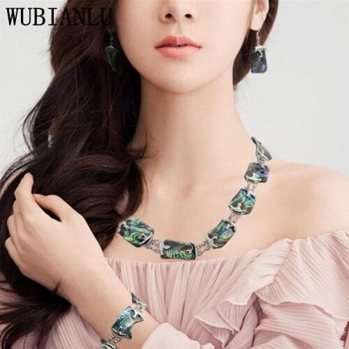 WUBIANLU 2 Style Fashion Jewelry Set Shell Necklace Earrings Bracelet Bridal Jewelry Set In Jewelry Sets Summer Wholesale