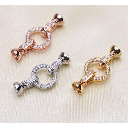 Findings Women Fashion Beads Pearls Bracelets Metal Clasps Accessories Jewelry Making DIY 925 silver Plating Connector Clasps