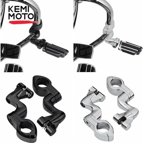 1.25" 32mm Motorcycle 1-1/4" Bar Highway Foot Peg Mount Clamps For Touring Road Glide Sportster Dyna for Sportster 883 1200 Dyna