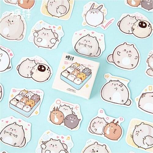 1box Lovely Little Fat Rat Washi Tape DIY Planner Masking Tape Office Adhesive Tape Stickers Decorative Stationery Tapes