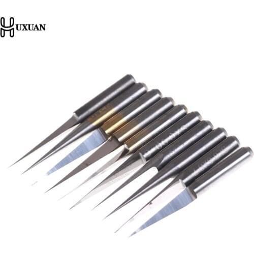 10Pcs 3.175mm Carbide PCB Engraving Bits CNC Router Tool 10 Degrees 0.1mm