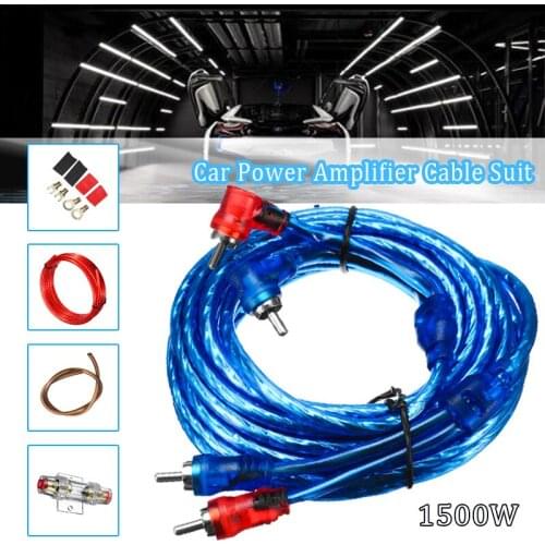 1500w 8GA Car Audio Speaker Wiring Kit Cable Amplifier subwoofer speaker Car Power Amplifier Line