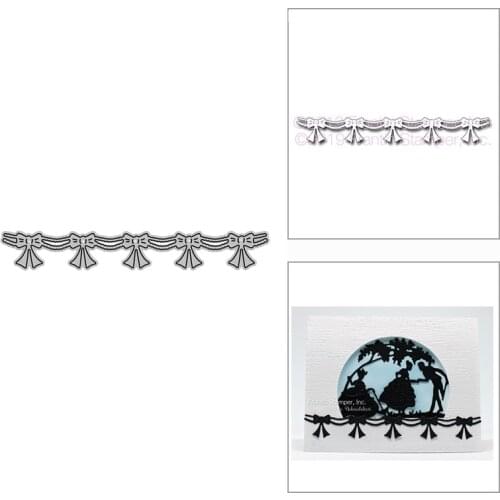 2021 New Bow Border Jewelry Metal Cutting Dies for DIY Scrapbooking Decoration and Card Making Paper Craft Embossing No Stamps