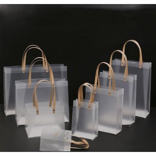 5pcs New Arrival PP Matte Plastic Bags Shopping Bags Waterproof Handbags Beach Makeup Organizer Toiletry Storage PVC Bags Favors