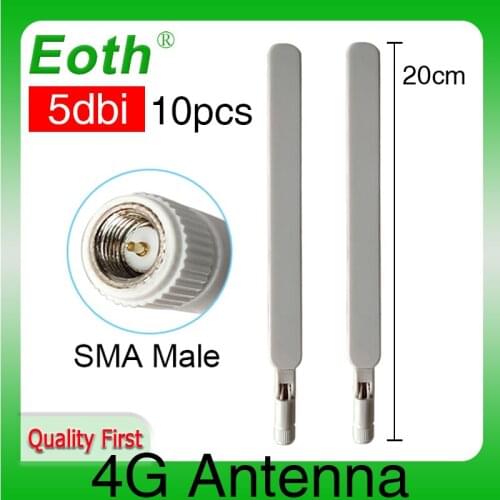 4g lte antenna SMA Male Connector 10pcs 5dbi Waterproof Antena External Antenne for huawei b593 4G LTE router modem repeater
