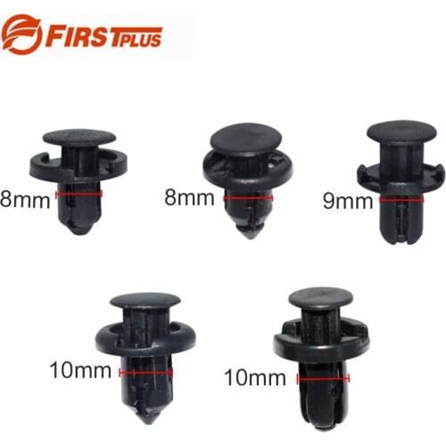 50 X Black Universal Automobile Bumpers Plastic Fasteners Push Screw Rivet Panel Fixings Clips For Honda Civic For Fit CRV