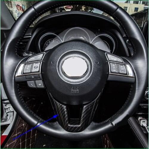 Car styling ABS Decorative Trim For Mazda 3 Axela 6 Atenza CX-4 CX-5 Interior Steering Wheel V Shape Cover Trim Auto Parts